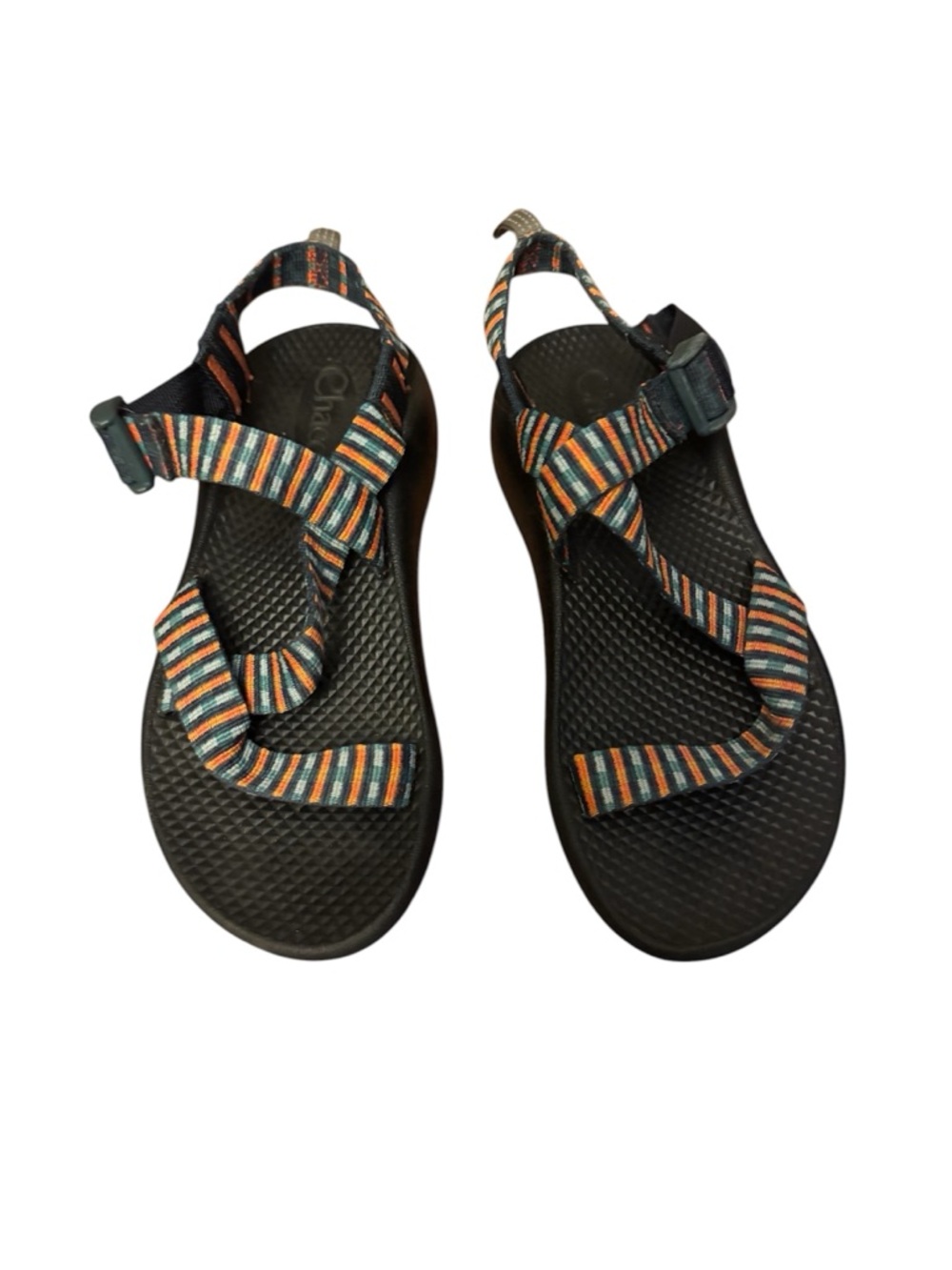 Chaco Kids Striped Orange Blue  Adjustable Sandals
